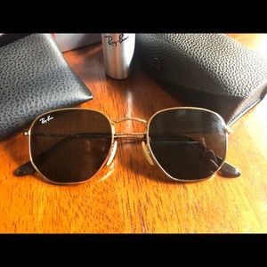 Ray Ban Hexagonal Flat Lenses + Cleaning kit